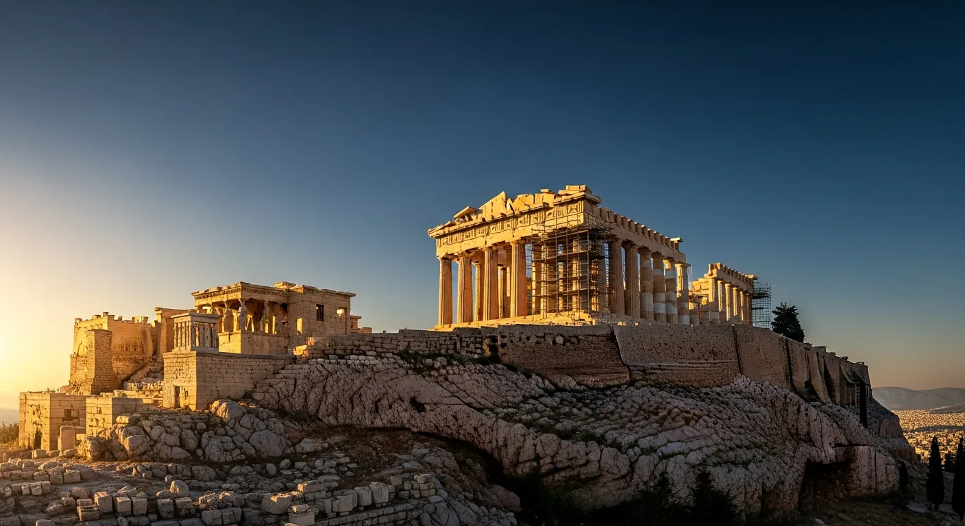The Acropolis at golden hour