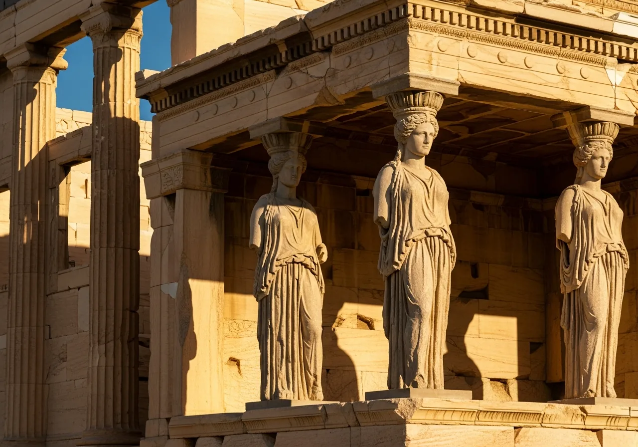 Detail of ancient Greek columns